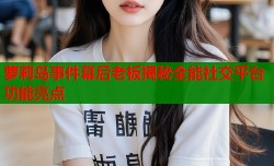 萝莉岛事件幕后老板揭秘全能社交平台功能亮点